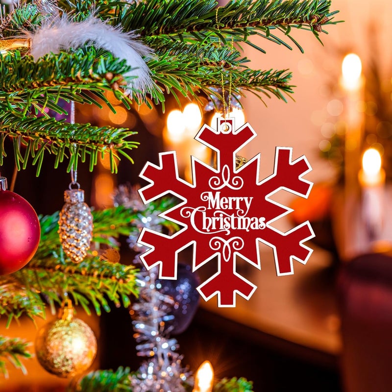 Sophena Large Size 7 inch Wooden Christmas Ornaments to Paint 10PCS, DIY Blank Snowflake Cutouts Unfinished Wood Ornament for Crafts Hanging Christmas Decorations, Wood Discs Ornament for Home Winter - Image 3